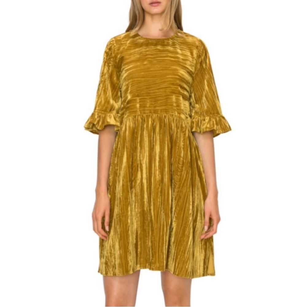 NWT Melloday By Nordstrom Gold Mini Dress